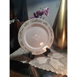 Fine China of Japan Bridget 5101 Dinner Plates Set of 2 White Floral Vintage